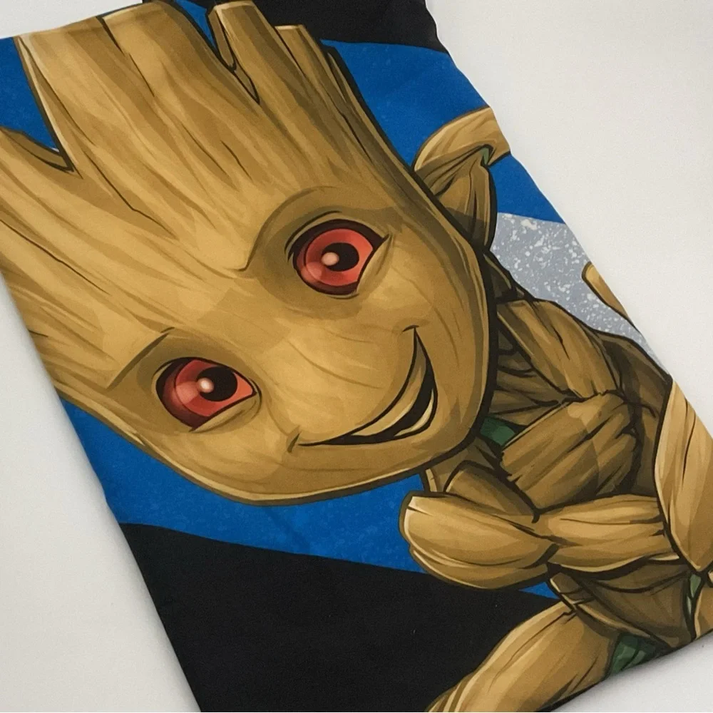 Marvel Guardians of the Galaxy Groot Standard Pocket Pillowcase Blue Black Hero